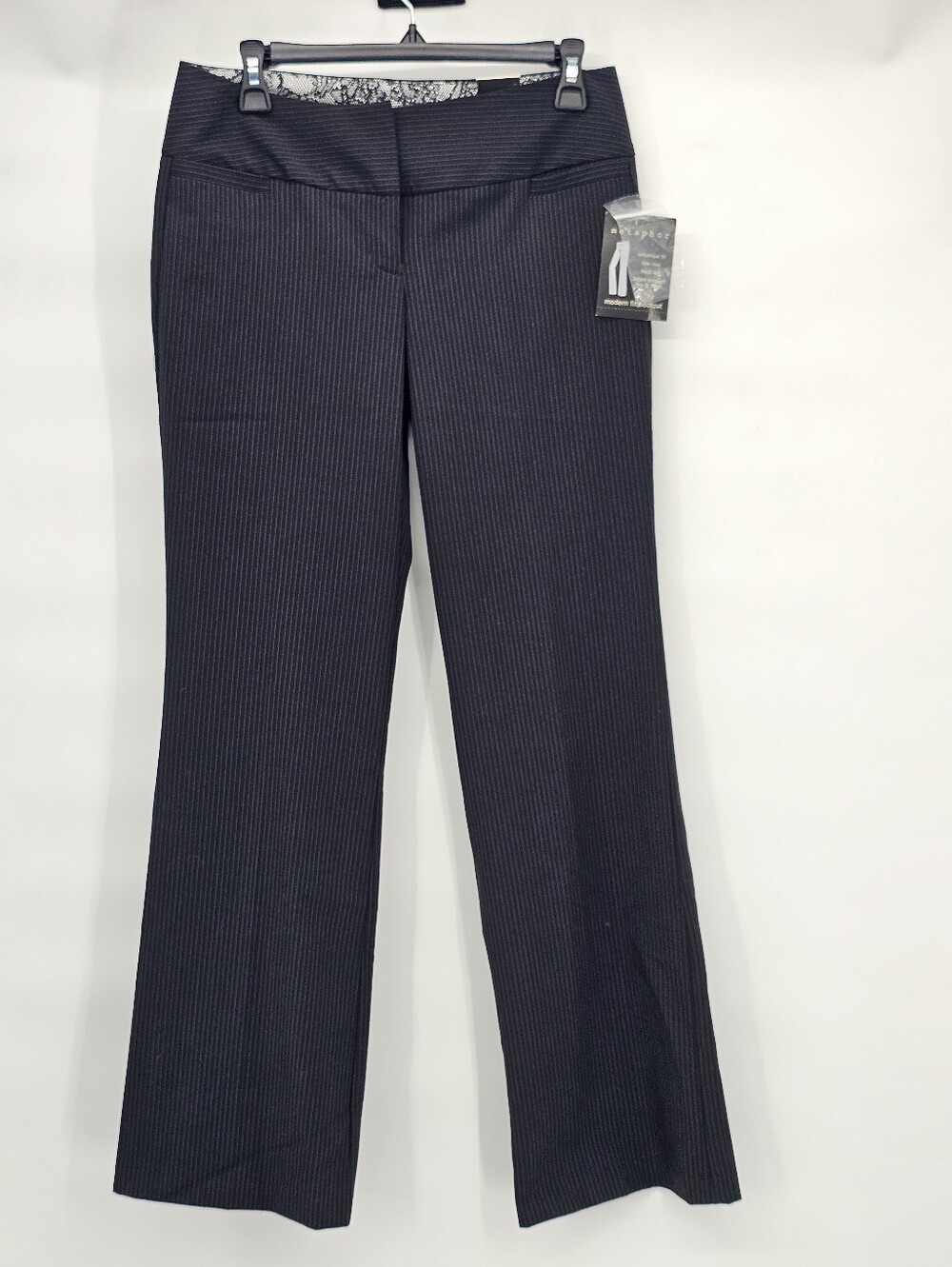 Vtg LOW RISE Bootcut Trousers 2 Pinstripe NEW
